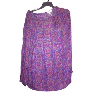 Liz Claiborne Purple Paisley Maxi Skirt
